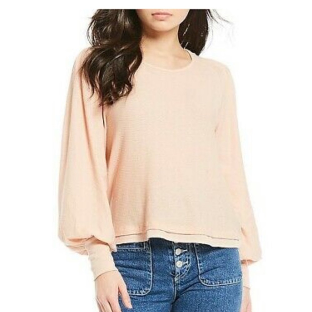 NWT FREE People Womens Billie Top in Shell Size M